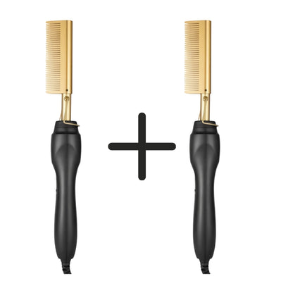 “Peigne chauffant lissant – cheveux soyeux en 5 min