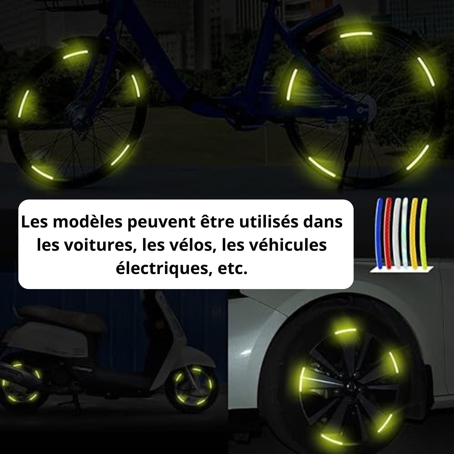 - Autocollants Réfléchissants Premium – Pack Duo (20 pièces)